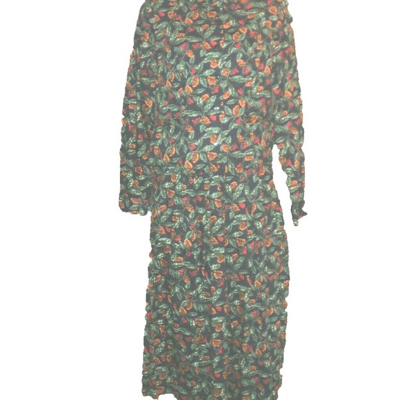 Woolrich Christmas Set Jacket Sz 6  & Long Skirt Sz 8 Suit Pine Cones Holly Vtg - Picture 4 of 8